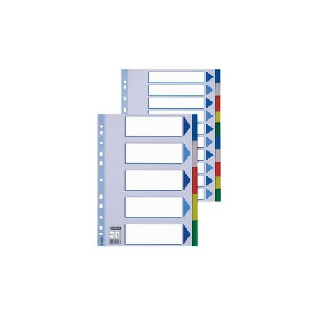 Esselte intercalaire en plastique, unis, a4, pp, 6 positions