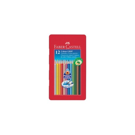 Faber-castell crayons de couleur colour grip, étui de 48