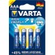 Varta pile alcaline"high energy", micro (aaa), 8+4 gratuit