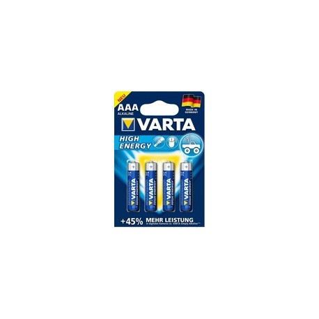 Varta pile alcaline"high energy", micro (aaa), 8+4 gratuit