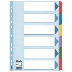 Esselte intercalaire en carton, uni,a4, 5 pièces,multicolore