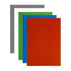 Pavo plats de couverture, grain cuir, a4, bleu foncé