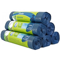 Secolan sac poubelle, bleu/noir, 120 litres