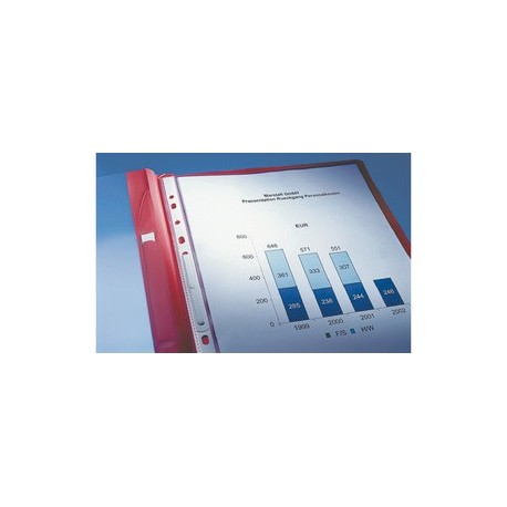 Leitz chemise à lamelles exquisit, format a4+, pvc, bleu