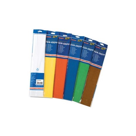 Folia papier crépon, 500 mm x 2,5 m, 32 g/m2, couleurs