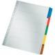 Leitz intercalaires en carton mylar, blanc, a4, gris, 5