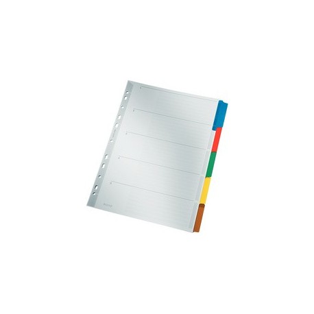 Leitz intercalaires en carton mylar, blanc, a4, gris, 10