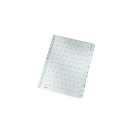 Leitz répertoire en carton mylar, chiffres ,a4, 1-20, gris