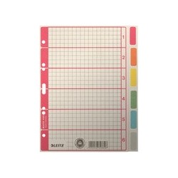 Leitz intercalaire en carton extra solide, en blanc, a5, 6