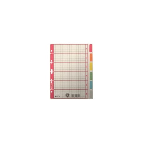 Leitz intercalaire en carton extra solide, en blanc, a5, 6