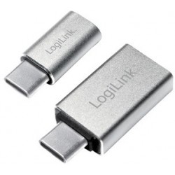 Logilink kit d'adaptateur usb-c, 2 pièces, argent