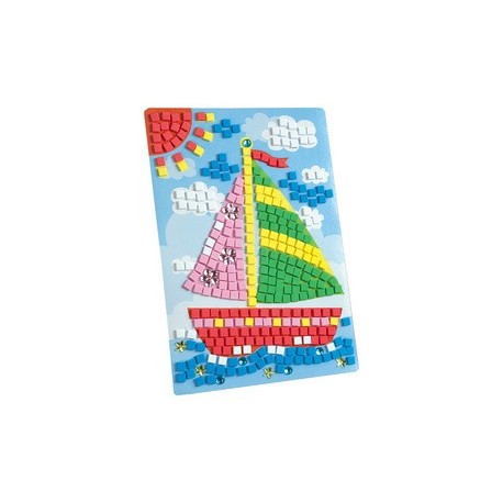 Conté mosaique de caoutchouc de mousse "bateau", 405 pièces