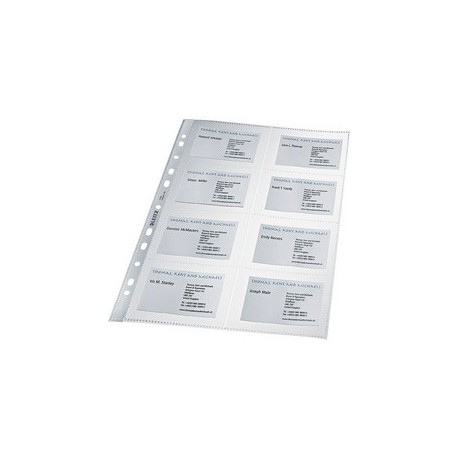 Leitz pochette perforée pour 16 cartes de visite, format a4,