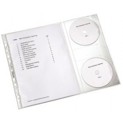 Leitz pochette perforée avec rabat cd, a4, pp, 0,12 mm,