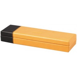 Rhodia plumier, en similicuir, noir