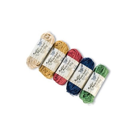 Folia raffia-naturbast, 50 g, smaragdgrün