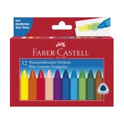 Faber-castell craie à la cire triangulaire, étui en carton