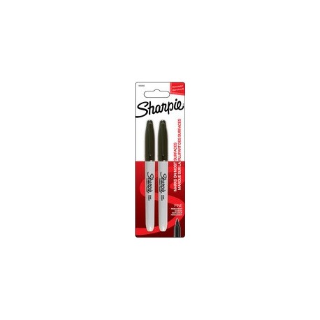 Sharpie marqueur permanent fine, blister de 2, noir