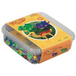 Hama perles à repasser maxi + plaque "dinosaure", en boîte