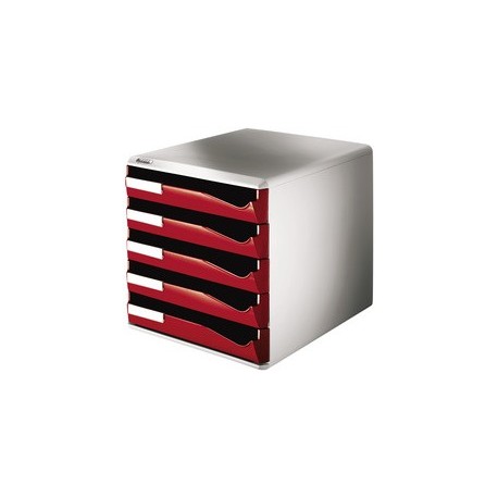 Leitz module de classement ps, 5 tiroirs, gris-clair/noir