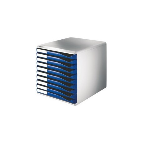 Leitz set à formulaire, 10 tiroirs, gris-clair/bleu