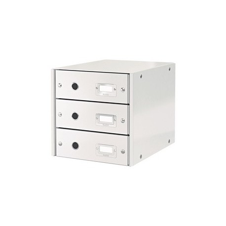 Leitz schubladenbox click & store, 3 schübe, weiß