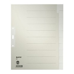 Leitz intercalaire en papier naturel, neutre, a4, 20