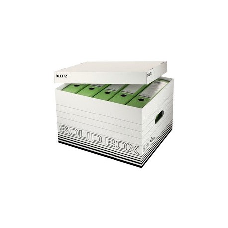 Leitz caisse à archives/ de tansport solid, blanc/noir (LOT DE 10)