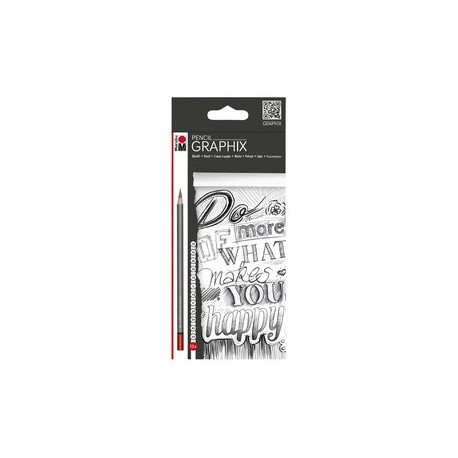 Marabu crayon de papier "graphix", étui de 12 en carton,