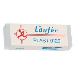 Läufer gomme en plastique plast, transparent