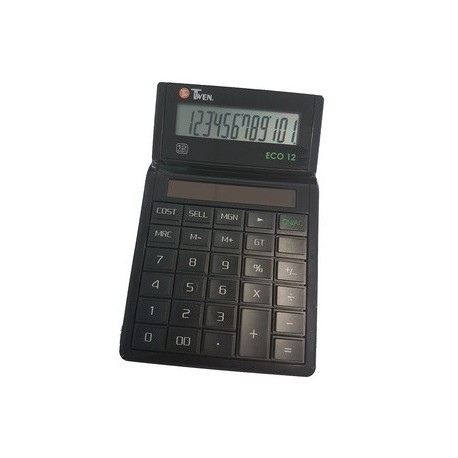 Twen calculatrice de bureau eco 12, écran lcd à 12 chiffres,