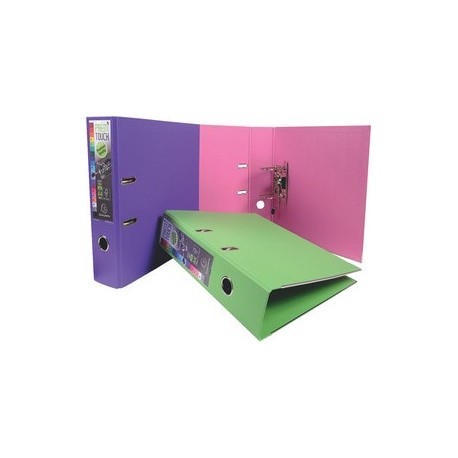 Exacompta classeur à levier pp premium, a4, 80 mm, vert (LOT DE 10)