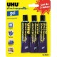 Uhu colle universelle gel, set de 3, contenu: 3 x 35 ml