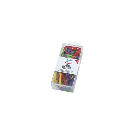 Läufer elastiques en x dans un carton - 100 g, 150 x 11 mm,