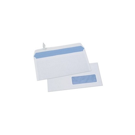 Gpv enveloppes blanches, dl, 80 g/m2, avec fenêtre