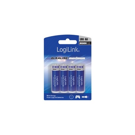 Logilink pile alcaline "ultra power", mignon (aa/lr6)