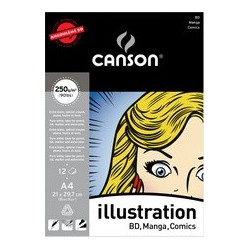 Canson illustration bd, format a3, 250 g/m2
