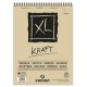 Canson blocs xl kraft spiralés petit côté, a4