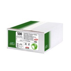 Gpv enveloppes, format dl, 110 x 220 mm, blanc, sans fenêtre