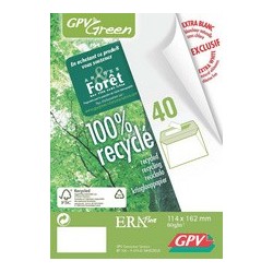 Gpv enveloppes "erapure" dl 110 x 220 mm, sans fenêtre