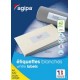 Agipa etiquettes multi-usages, 99,1 x 67,7 mm, blanc