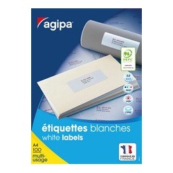 Agipa etiquettes multi-usages, 99,1 x 67,7 mm, blanc