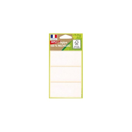 Agipa etiquettes multifonctions, 34 x 75 mm, blanc, 100%