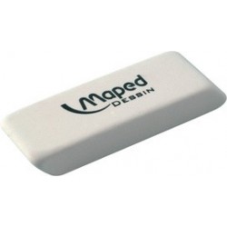 Maped gomme en caoutchouc dessin, moyen, blanc