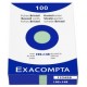 Exacompta fiches bristol, a6, uni, blanc