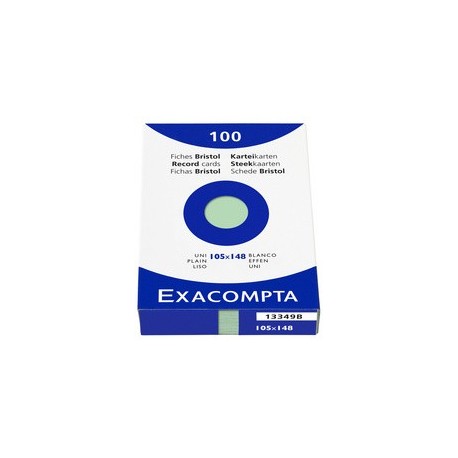 Exacompta fiches bristol, a6, uni, blanc