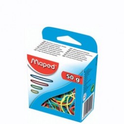 Maped gummiringe im karton, 50 g, sortiert