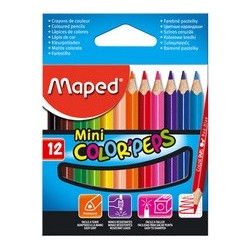 Maped crayons de couleur color'peps mini, étui en carton de