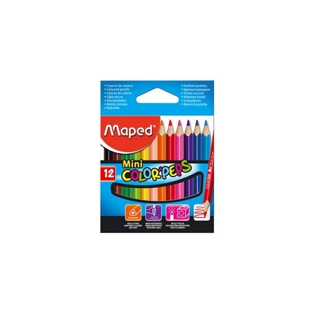 Maped crayons de couleur color'peps mini, étui en carton de