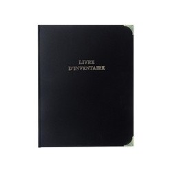 Elve classeur "livre d'inventaire", 4 anneaux, en pvc noir